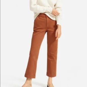 Everlane Straight Leg Crop Regular in Cocoa Brown Cropped Straight Pant EUC